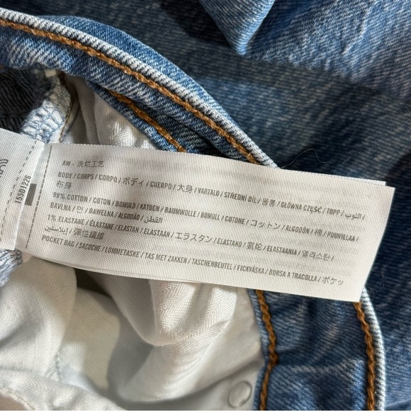 Abercrombie & Fitch 90s Relaxed Jean High Rise Size 34 / 18 LONG Blue Wash Wide - Picture 10 of 10